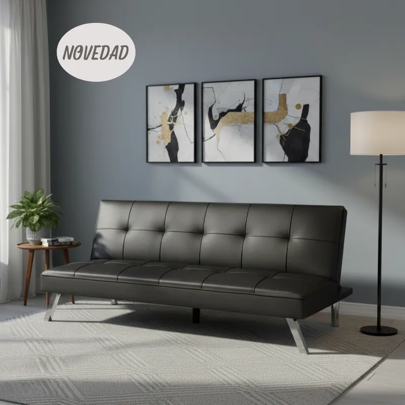 Sofa cama 095 en Negro - Sillones y sofás, Uruguay | Moderna Hogar