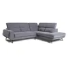 Rinconera Versatile - Tela Microfibra - Chaise Derecho - 6686-7 Gris en Gris - Sillones y sofás, Uruguay | NYR, vista 1 de 7