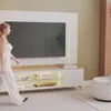 Rack para tv Santorini 240cm curvo con Led - Patas en metal en Off-white - Muebles para TV, Uruguay | Balton, vista 5 de 10