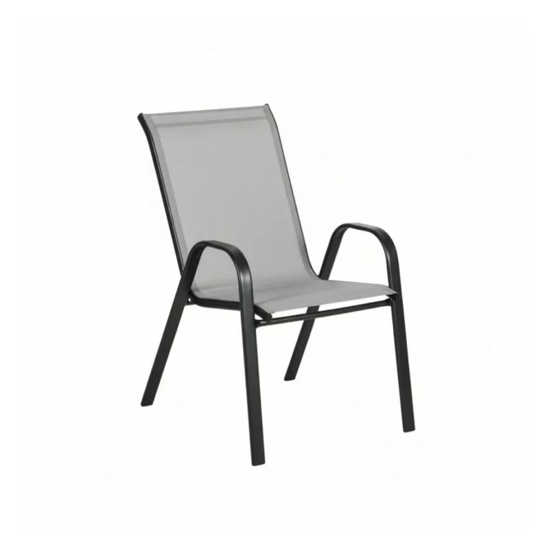 Juego de Jardín Mesa Rectangular Urbanite + 6 Sillas de Acero y Ratán Gris en Gris - Muebles para el exterior, Uruguay | Rústico Hogar, vista 5