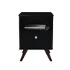 Mesa De Luz Linea Retro Living Dormitorio 1 Cajon Ng Rt3019 en Negro - Butacas, banquetas y puffs, Uruguay | Soy Hogar, vista 1 de 12