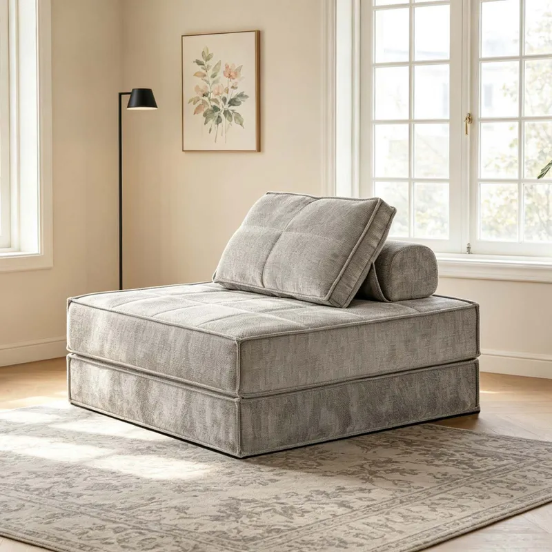 Sofá Cama 1 Cuerpo Espuma Natural-beige Bruma Beige en Beige - Sillones y sofás, Uruguay | Divino