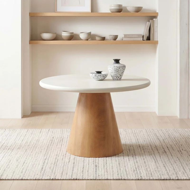 Mesa De Comedor Mdf-y-microcemento Cleo en Multicolor - Mesas de comedor, Uruguay | Divino, vista 3