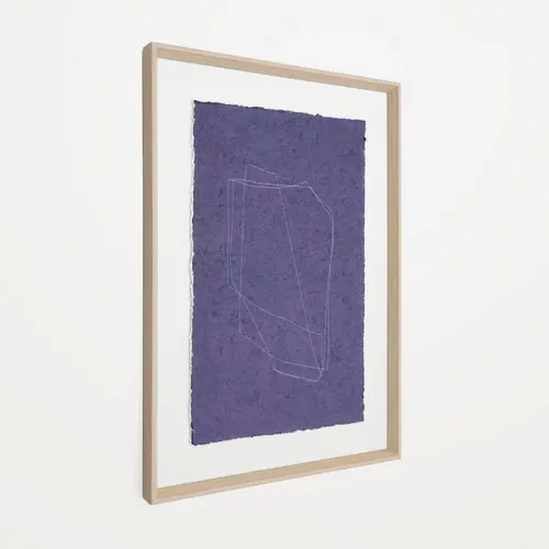Cuadro Durkan de papel reciclado - azul 50 x 70 cm en Azul - Decoración de pared, Uruguay | Kavehome