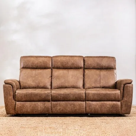 Sillón Reclinable Thomas 3 Cuerpos en Marrón - Sillones y sofás, Uruguay | Aihaus
