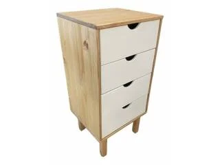 Cajonera 4 C Mel/gris Linea Nordica en Madera Maciza en Madera natural - Cómodas, Uruguay | Quesal, vista 7