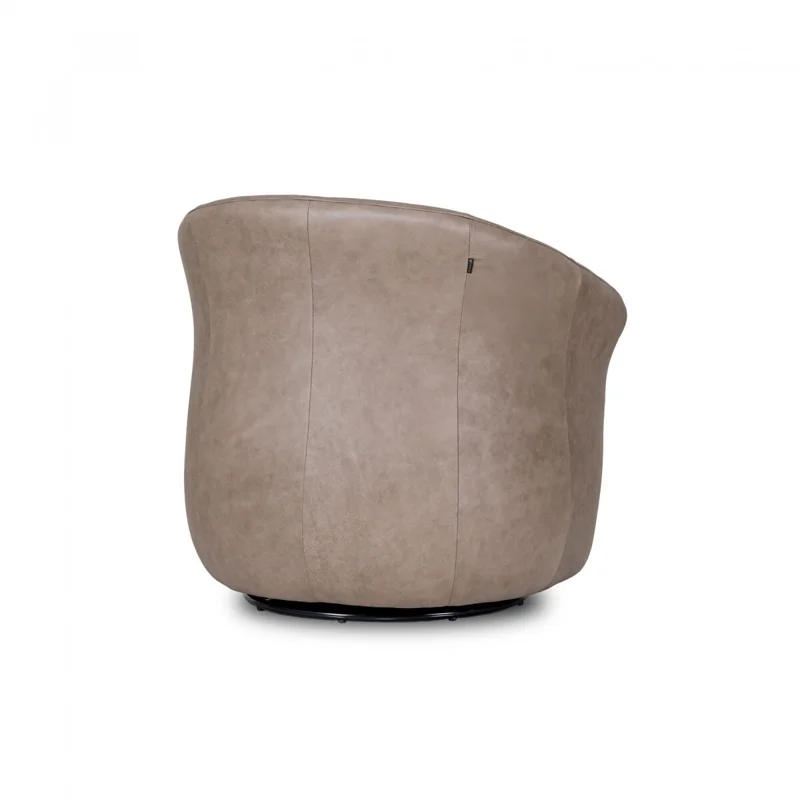 Butaca Giratoria 1 Cuerpo Air Vintage - 100% Cuero - Mushroom en Beige - Butacas, banquetas y puffs, Uruguay | Rústico Hogar, vista 4
