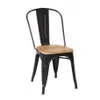 Silla Tolix C/asiento De Madera en Multicolor - Sillas, Uruguay | Unsi, vista 3 de 4