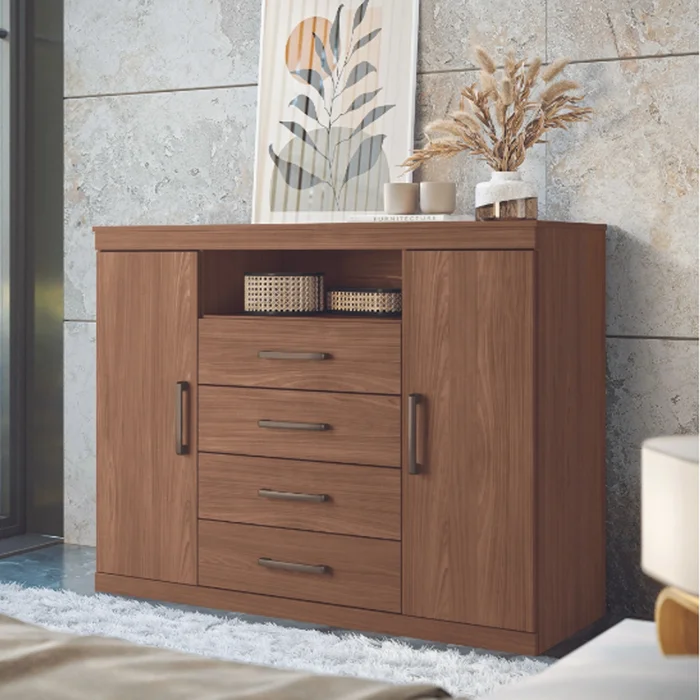 Comodas Cajoneras 2 Puertas 4 Cajones Dormitorio Jatoba en Jatoba - Cómodas, Uruguay | Soy Hogar, vista 3