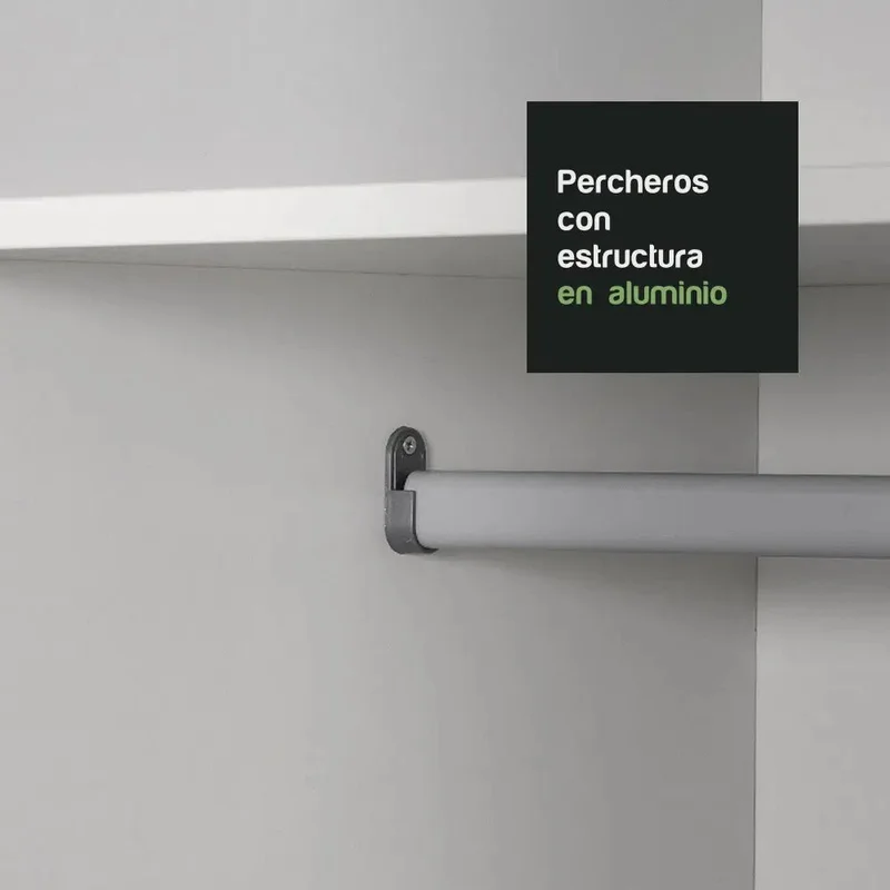 Ropero Placard Matrimonial Austin 4 Puertas Corredizas 215cm en Blanco - Roperos y placares, Uruguay | Balton, vista 24