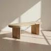 Mesa Ratona Madera-de-mango Natural-beige Oval Natural en Beige - Mesas de living, Uruguay | Divino, vista 1 de 4