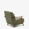 Butaca Meghan de chenilla - de chenilla verde y madera maciza de fresno con acabado nogal FSC Mix Credit en Verde - Butacas, banquetas y puffs, Uruguay | Kavehome, vista 8 de 9