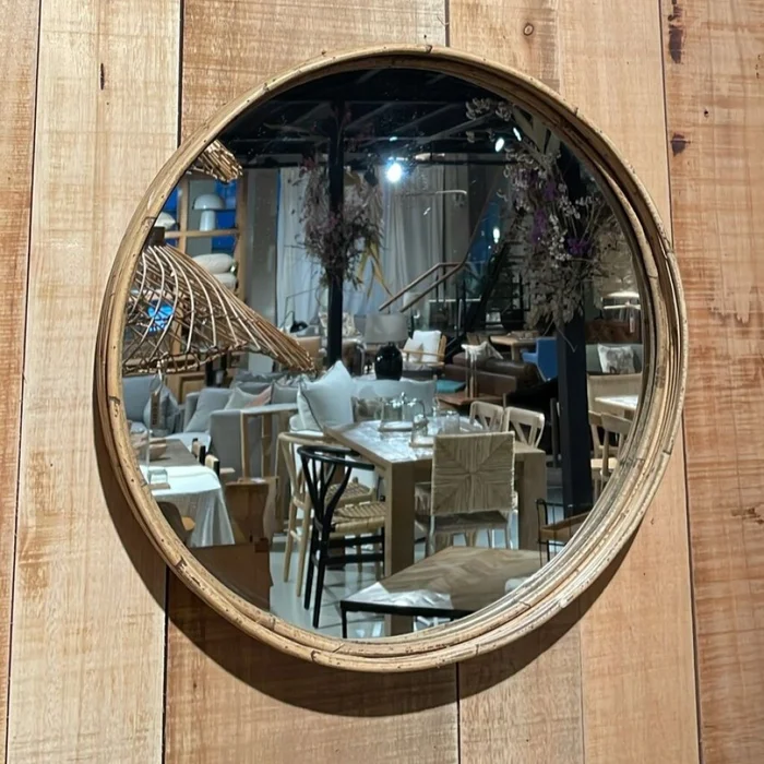 Espejo ratán en Madera natural - Espejos, Uruguay | Soho Deco