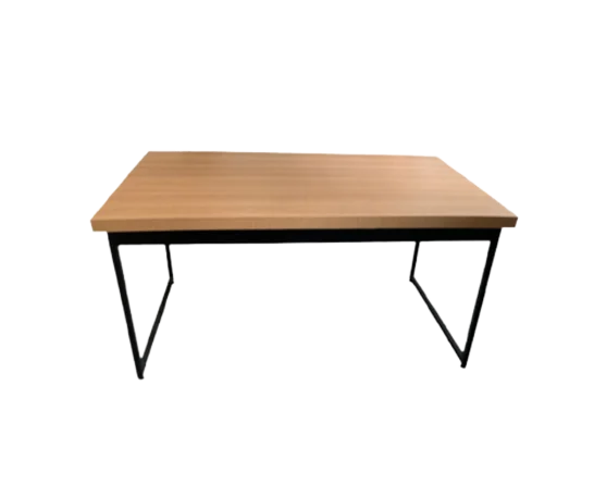 Mesa de Comedor Oxford Rectangular 150 cm (Marrón Claro - Hierro Negro) en Marrón - Mesas de comedor, Uruguay | Berna home