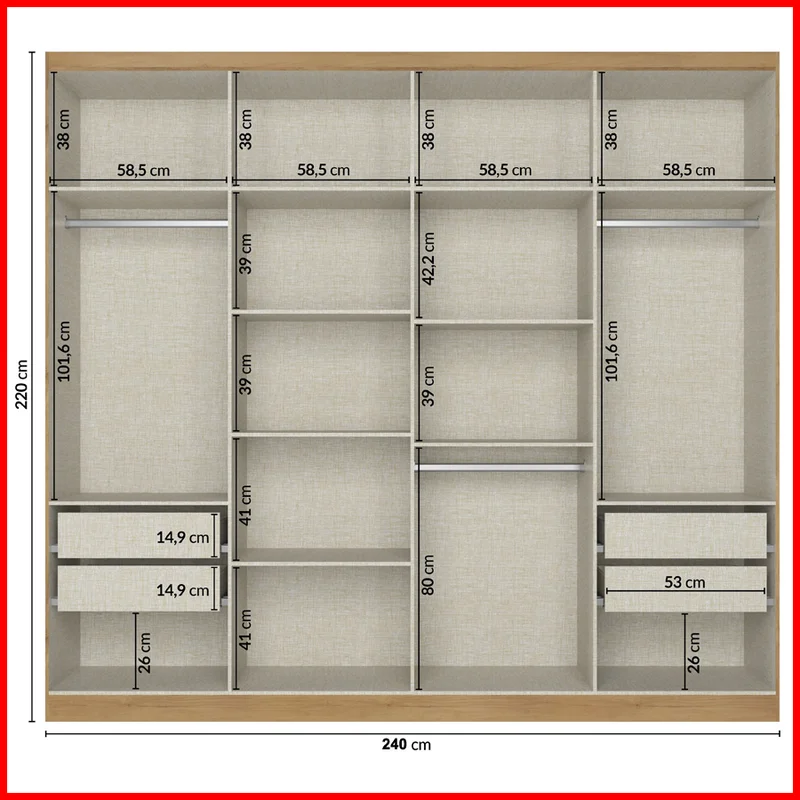 Placard 8 puertas – Milan - Roperos y placares, Uruguay | Punto Unión, vista 3