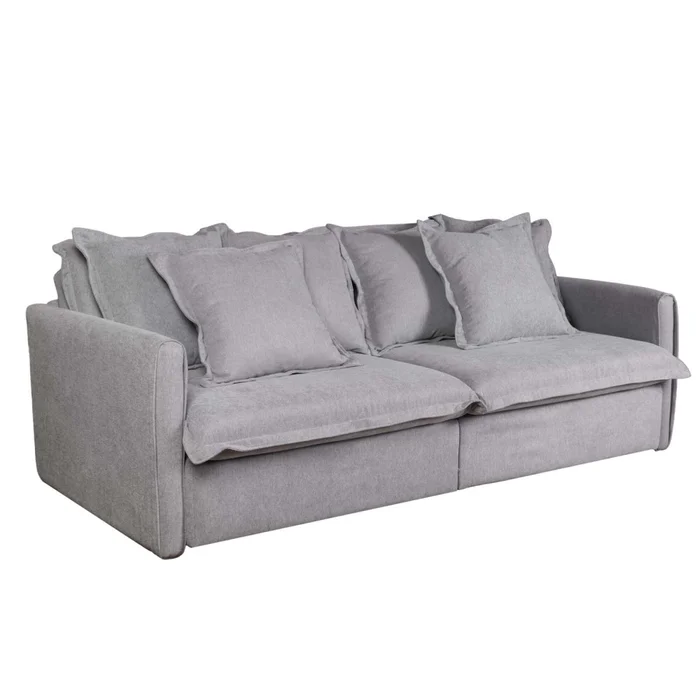 Sofá Cama 3 Cuerpos Tela Gris Verona en Gris - Sillones y sofás, Uruguay | Divino, vista 3