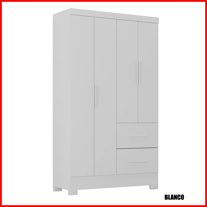 Placard 4 puertas 2 cajones – Primordial Max 10900402 - Roperos y placares, Uruguay | Punto Unión