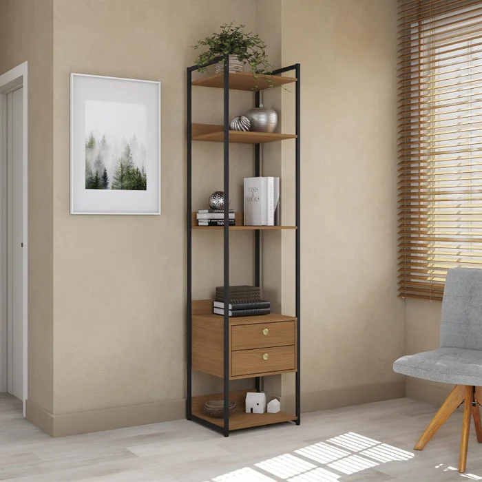 Closet Abierto Modular P50 - Linea Industrial en Madera natural - Roperos y placares, Uruguay | Balton, vista 2