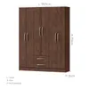 Ropero 6 puertas 2 cajones con estantes y perchero interior natural 172X136X35 - DAKAR en Marrón - Roperos y placares, Uruguay | Mulata, vista 5 de 7