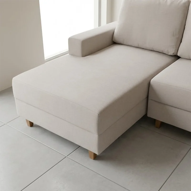 Rinconera Lucci - Tela Microfibra - Chaise izquierdo - Berlin 02 (Beige) en Beige - Sillones y sofás, Uruguay | Nyr, vista 6