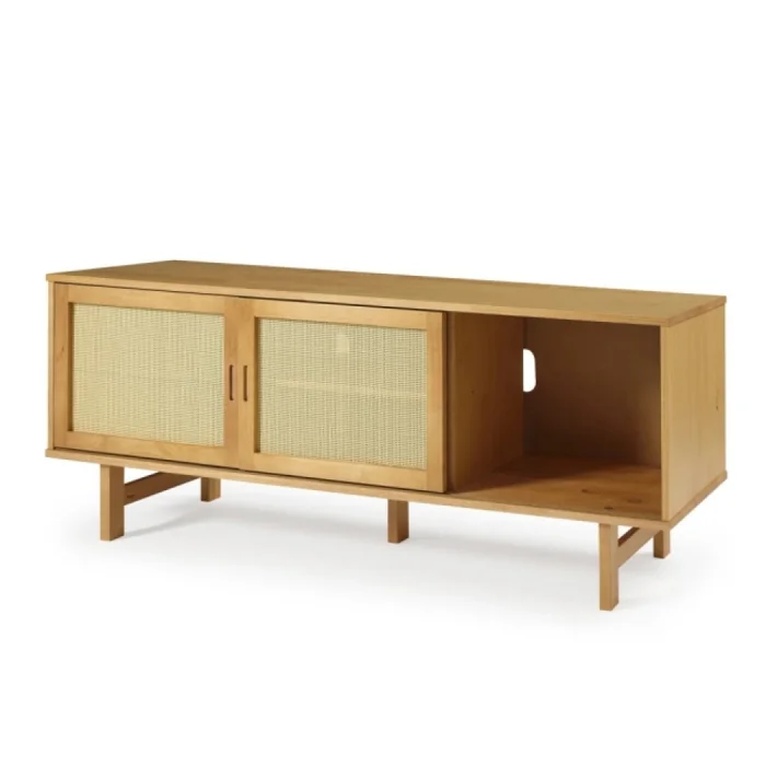 Rack Tv Magna 2 Puertas Correr Natural 1.60 en Madera natural - Muebles para TV, Uruguay | Albanés, vista 2