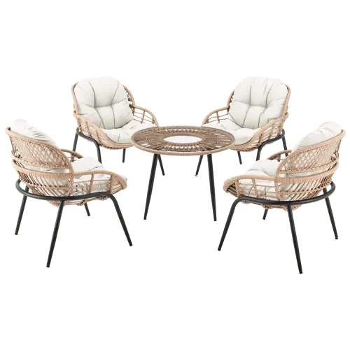 Juego Muebles De Jardin Miami - Blanco en Blanco - Muebles para el exterior, Uruguay | Ecowood