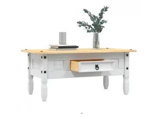 Mesa Ratona 1 cajon Cera/Blanco LINEA CORONA MADERA en Cera y Cera/blanco - Mesas de living, Uruguay | Quesal, vista 4
