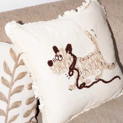 Funda de almohadón perro 45x45cm - Textiles, Uruguay | Buho Store