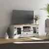 Rack 2 Puertas Vidrio Línea Monterrey - Blanco en Blanco - Muebles para TV, Uruguay | Ecowood, vista 2 de 3