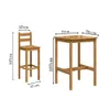 Desayunador 2 Bancos Cocina Comedor Madera Maciza - Línea Monterrey en Madera natural - Mesas de comedor, Uruguay | Ecowood, vista 4 de 4