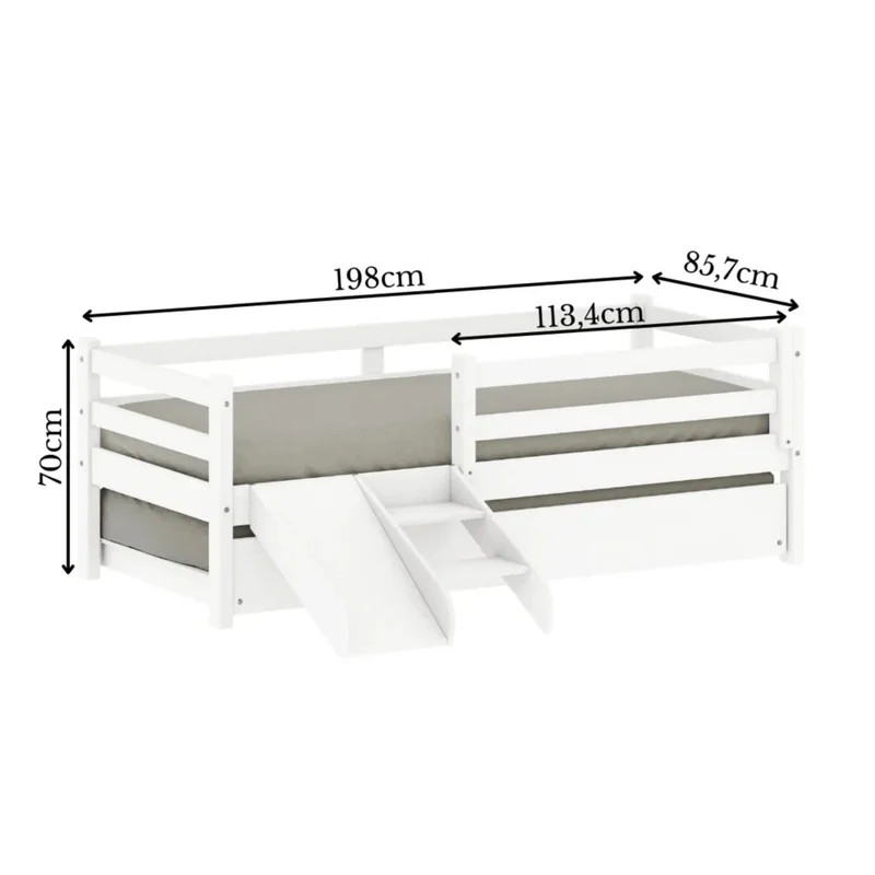 Cama marinera 1 Plaza Infantil - Blanco en Blanco - Dormitorio, Uruguay | Ecowood, vista 4