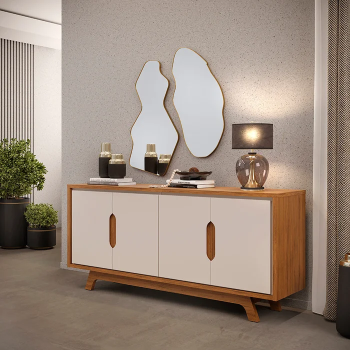 Aparador 4 Puertas en MDF - Denver - Beige en Beige - Muebles para TV, Uruguay | Ecowood, vista 2