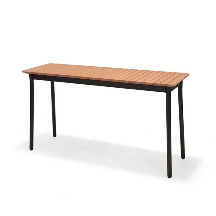 Mesa Balcon Aluminio-y-madera Negro Barcelona en Negro - Muebles para el exterior, Uruguay | Divino, vista 2