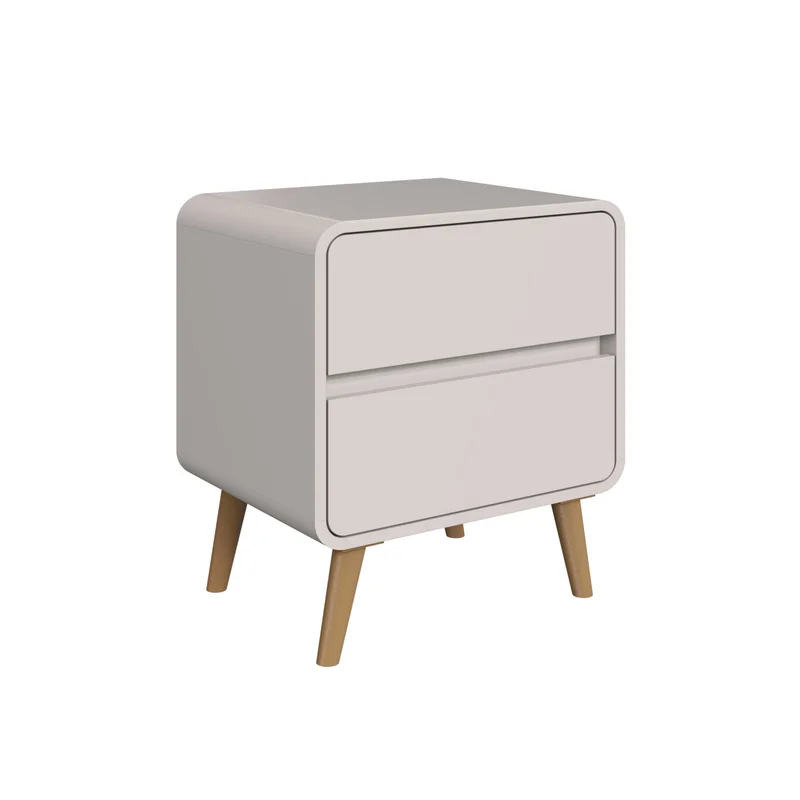 Mesa de Luz Alba 2 Cajones – Beige 9B - Mesas de luz, Uruguay | RM Muebles y Deco, vista 4