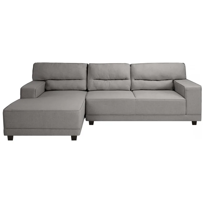 Sofá C/chaise Gris Tela Excelence Izq en Gris - Sillones y sofás, Uruguay | Divino, vista 3