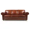 Sofá Gentleman - Cuero Natural - 3 cuerpos - A fabricar en Marrón - Sillones y sofás, Uruguay | NYR, vista 2 de 5