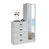 Comoda 4 Cajones 1 Puerta Con Espejo Cajonera Dormitorio - Cómodas, Uruguay | Lais Muebles, vista 1 de 4