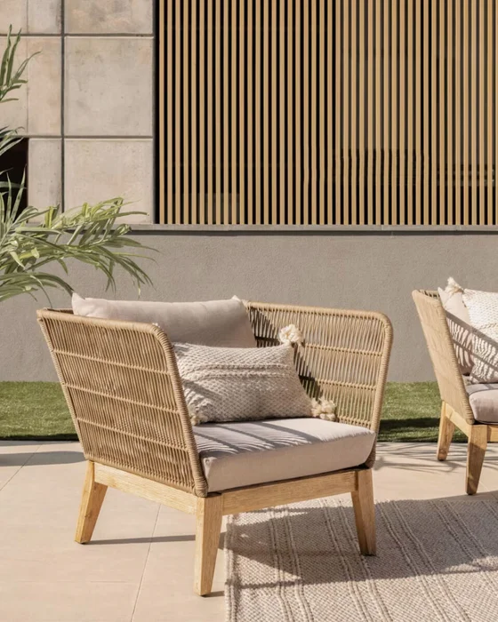 Butaca Belleny en Beige, Natural - Butacas, banquetas y puffs, Uruguay | Kavehome, vista 3