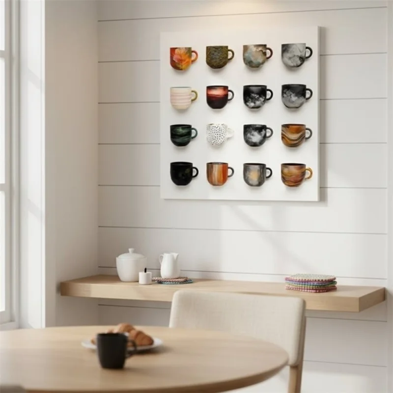 CUADRO CANVAS 30x30cm TAZAS CAFÉ en Multicolor - Decoración de pared, Uruguay | Decohogar, vista 3