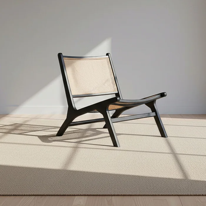 Butaca Rattan-y-madera Negro Komodo en Negro - Sillones y sofás, Uruguay | Divino