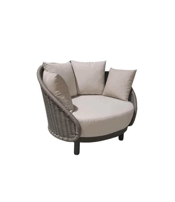 BUTACA MENORCA INDIVIDUAL OUTDOOR CON ALMOHADON en Gris - Muebles para el exterior, Uruguay | Más Infinito Casa, vista 2