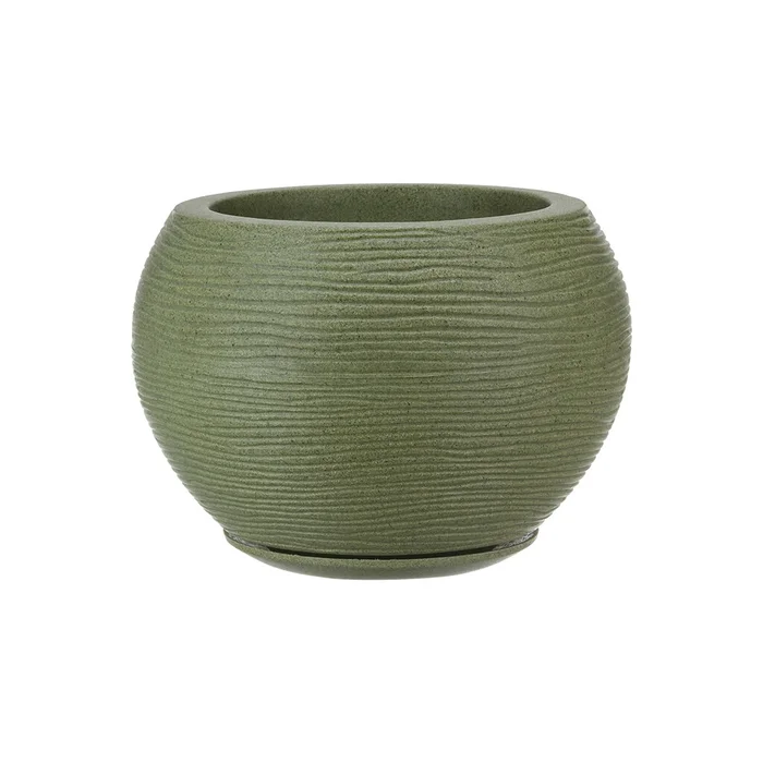 MACETA FLORENCA SISAL EFECTO PIEDRA VERDE 27X24CM en Verde - Macetas, Uruguay | Decohogar