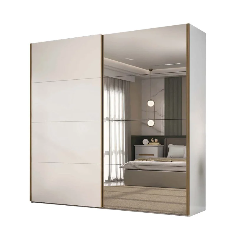 Placard 2 Puertas Mdf Blanco Trentino en Blanco - Roperos y placares, Uruguay | Divino, vista 3