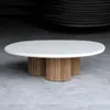 MESA LUCRECIA LIVING CEMENTO Y TEKA RECICLADA en Multicolor - Mesas de living, Uruguay | Masinfinito Casa, vista 2 de 3