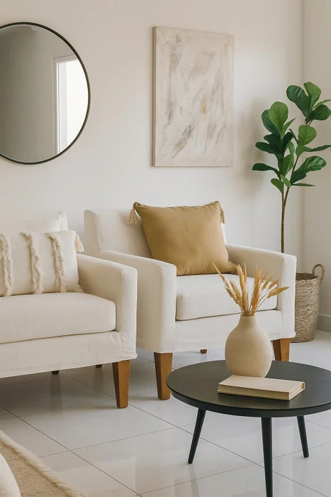 Butaca con zócalo con funda en Beige - Sillones y sofás, Uruguay | Pieza Clave, vista 8