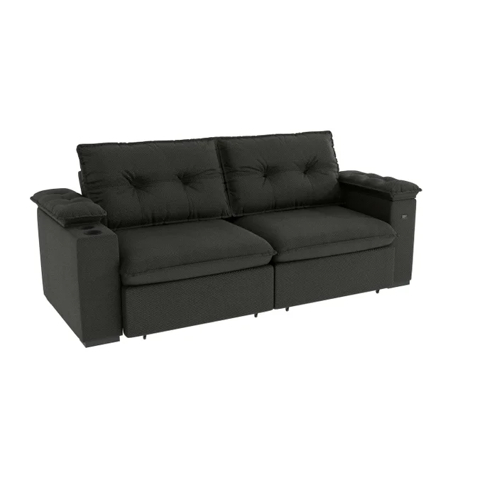 Sofa Zandon 260CM - Retractil/Reclinable en Lino Arena A085 - Sillones y sofás, Uruguay | Balton, vista 27