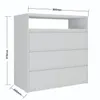 Cómoda 3 cajones SOUTH Plus - Blanco en Blanco - Cómodas, Uruguay | Rústico Hogar, vista 4 de 4