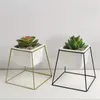 MACETA CERAMICA CUAD. 11x11x16CM BLANCO/DORADO - Macetas, Uruguay | Decohogar, vista 3 de 4