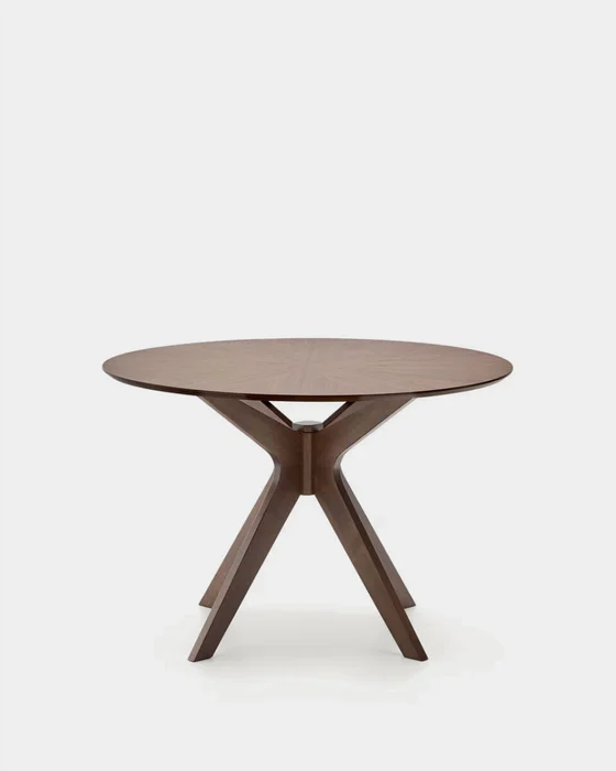Mesa redonda Naanim - de chapa de nogal Ø 100 cm en Marrón - Mesas de comedor, Uruguay | Kavehome, vista 7