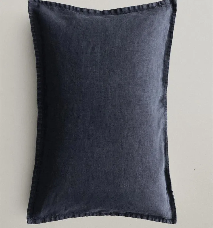 FUNDA COJÍN LINO LAVADO en Azul - Textiles, Uruguay | Zara Home